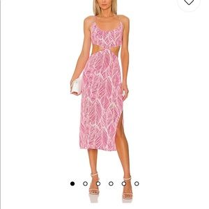 Lovers + Friends pink midi dress